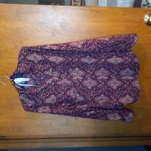 EUC! Maurices Cranberry Blouse